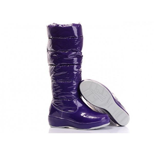 Moncler pelle verniciata viola Stivaletti uscita
